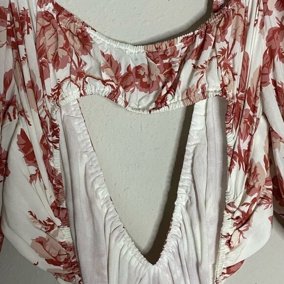 Bardot Eden Floral Puff Sleeve Mini Dress Size 12 - Picture 9 of 15